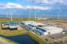 Photograph of Google's data center in Eemshaven.